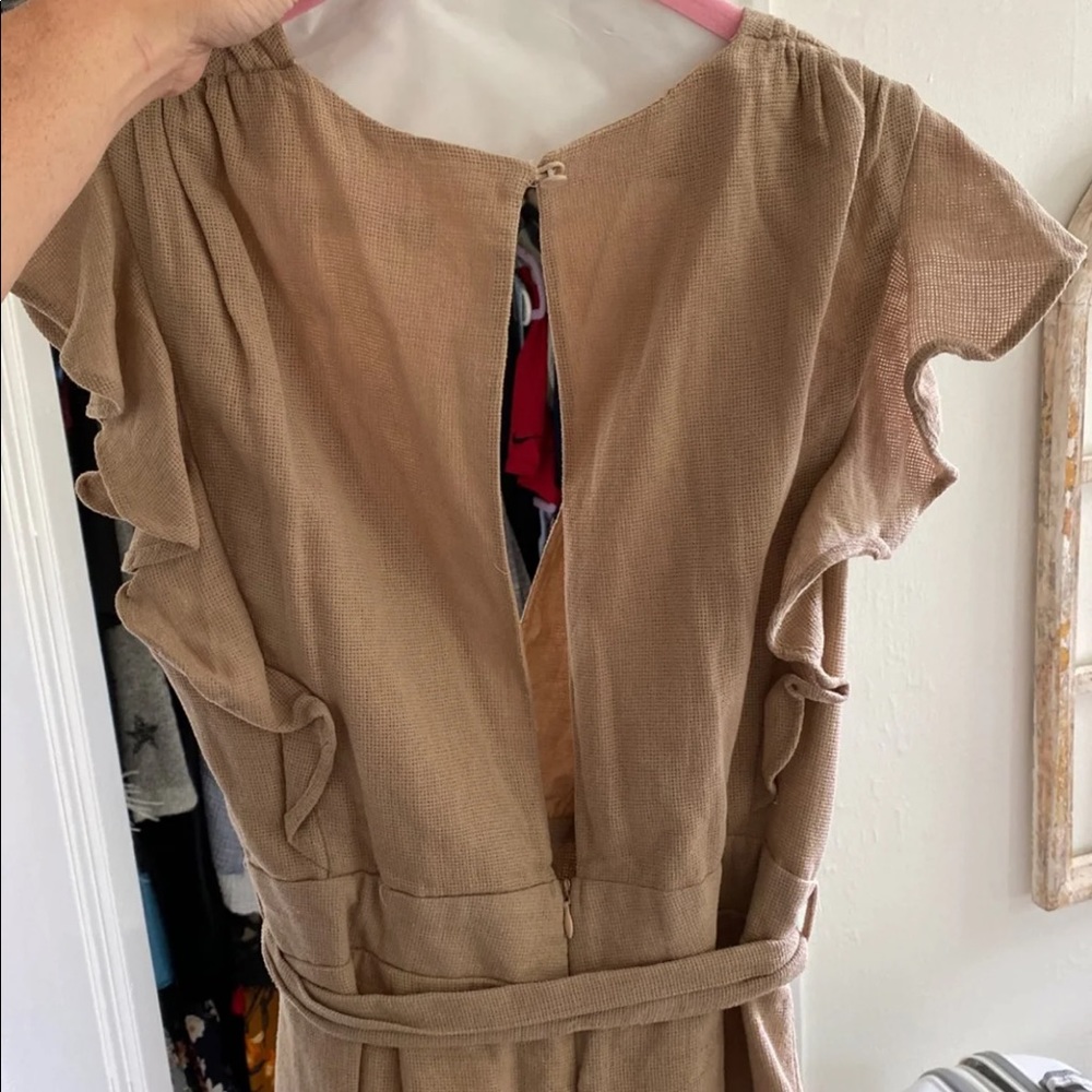 Cream linen dress